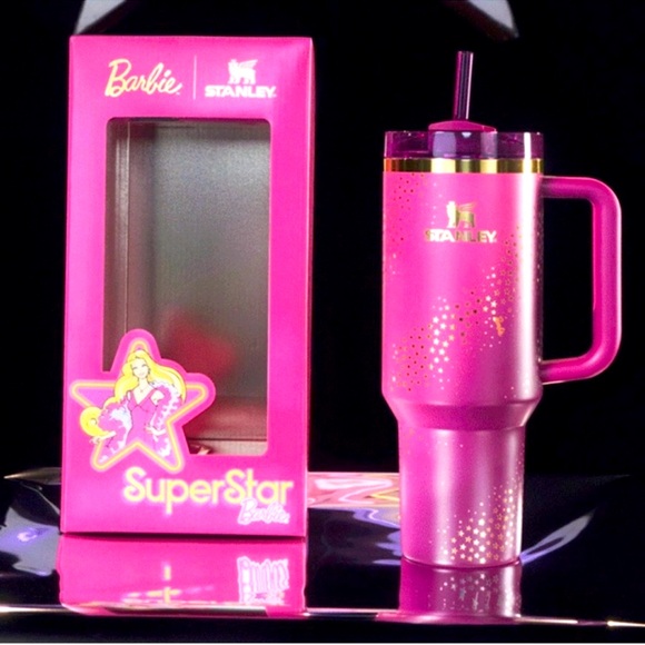 Barbie x Stanley ‘70s Superstar 40 oz Quencher BNIB - Picture 1 of 2